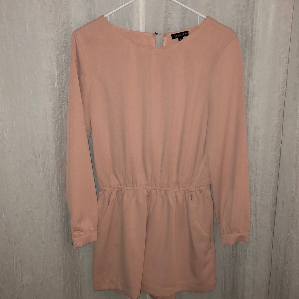 Long Sleeve Blush Romper